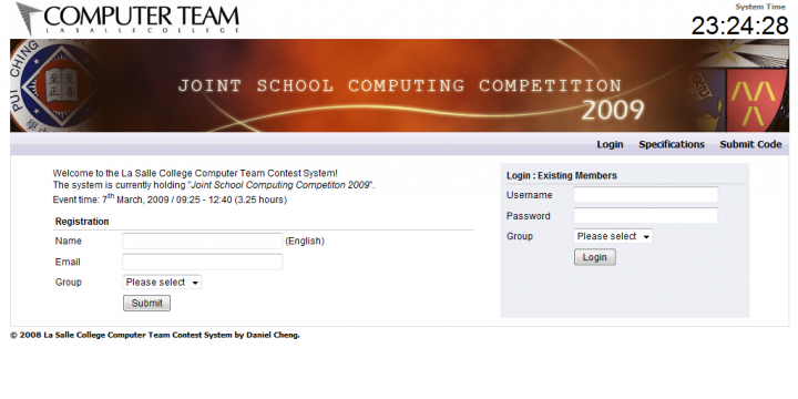 Joint School Computing Competition 2009